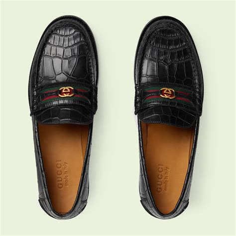 gucci crocodile loafers